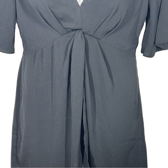 Lulus 'With This Kiss' Black Flutter Sleeve Mini Dress Size Large - Picture 7 of 15